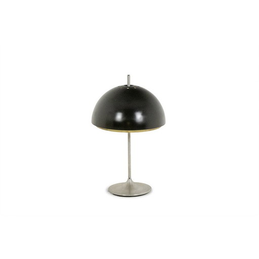 Lampe champignon vintage en acier inoxydable brossé, Allemagne 1970