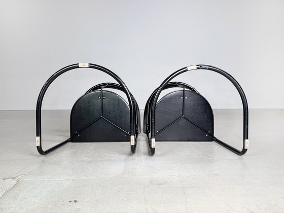 Image 1 of Lot de 2 chaises Canasta Arrben Italy Design Vintage Piétement luge