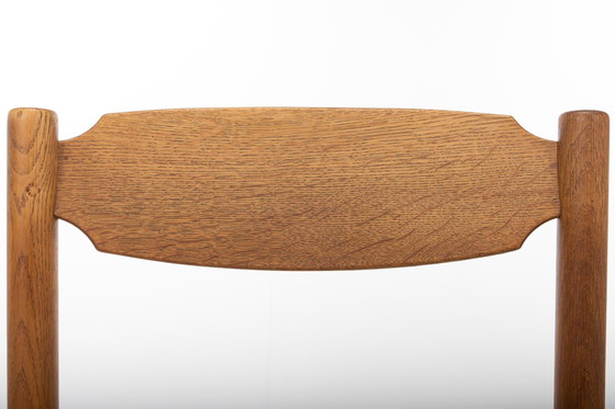 Image 1 of Ensemble de 6 chaises de salle à manger vintage en chêne