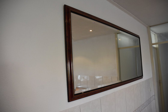 Image 1 of 2 grands miroirs avec verre à facettes et détails dorés