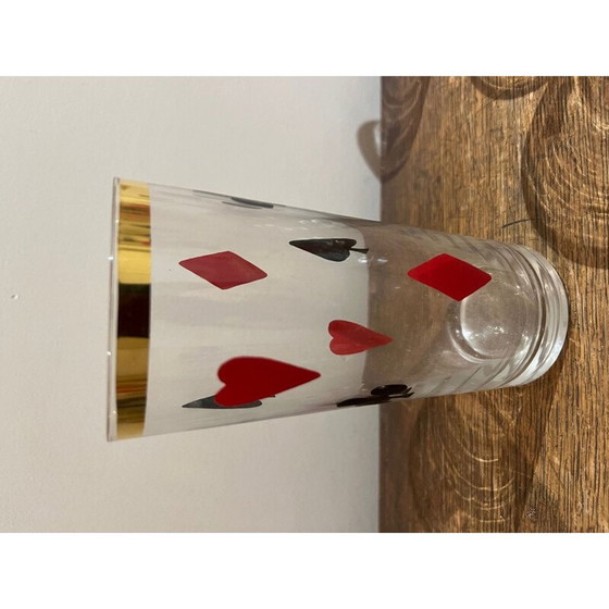 Image 1 of Ensemble de carafes et de verres vintage, 1950