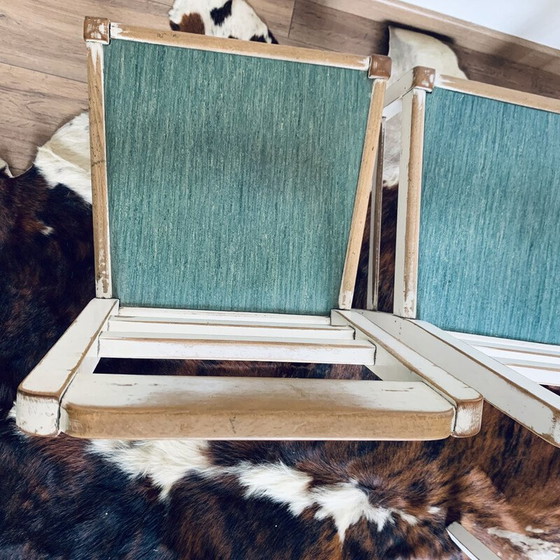 Image 1 of Ensemble de 4 chaises en bois vintage, 1950-1960