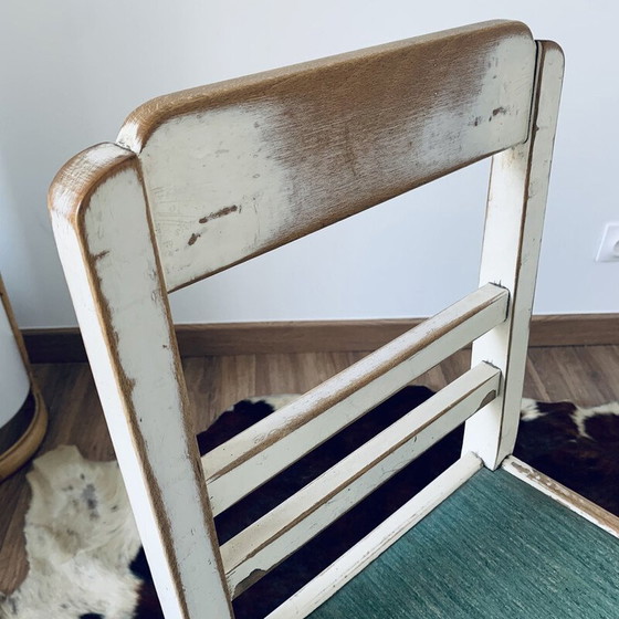 Image 1 of Ensemble de 4 chaises en bois vintage, 1950-1960