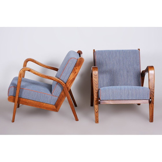 Image 1 of Paire de fauteuils en frêne Art déco par Jan Vanek, Tchécoslovaquie 1940