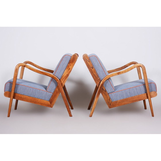 Image 1 of Paire de fauteuils en frêne Art déco par Jan Vanek, Tchécoslovaquie 1940