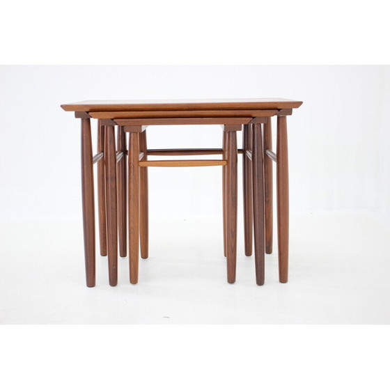 Image 1 of Tables gigognes vintage en teck, Danemark années 1960