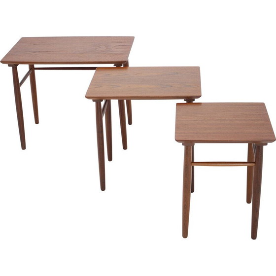 Image 1 of Tables gigognes vintage en teck, Danemark années 1960
