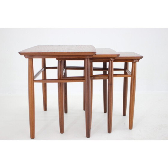 Image 1 of Tables gigognes vintage en teck, Danemark années 1960