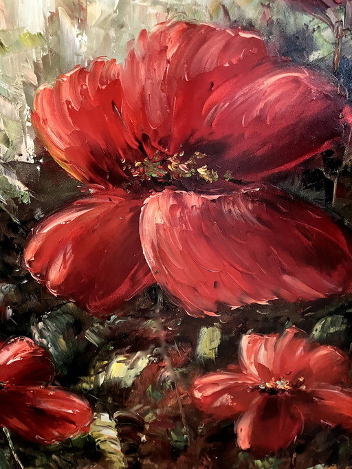 Peinture de coquelicots Carlo Rossi