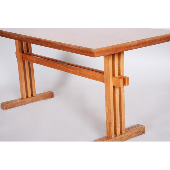 Image 1 of Table basse vintage en hêtre et palissandre par Dřevopodnik Holešov, Tchécoslovaquie 1960
