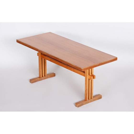 Image 1 of Table basse vintage en hêtre et palissandre par Dřevopodnik Holešov, Tchécoslovaquie 1960