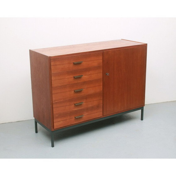 Image 1 of Buffet vintage en teck et métal, 1960