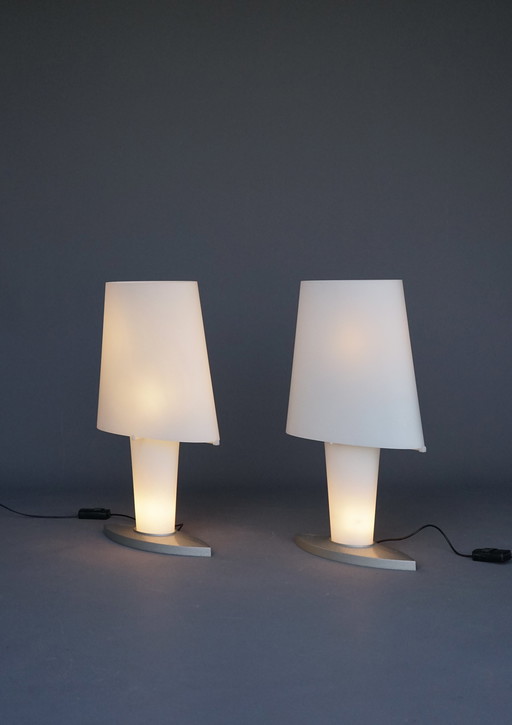 Products Vintage Table Lamps By Daniela Puppa For Fontana Arte, 1990S, Set Of 2