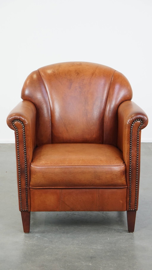 Fauteuil/chaise en cuir de boeuf