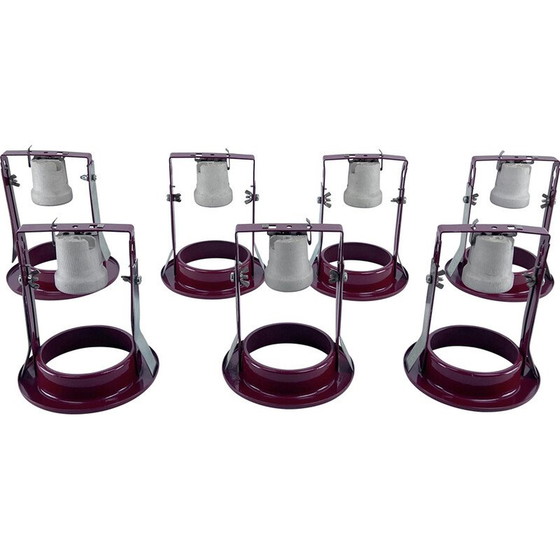 Image 1 of Ensemble de 7 spots vintage par Stilnovo, Italie 1960