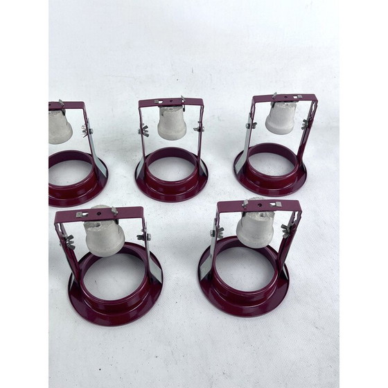 Image 1 of Ensemble de 7 spots vintage par Stilnovo, Italie 1960
