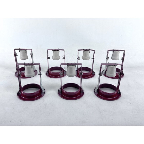 Image 1 of Ensemble de 7 spots vintage par Stilnovo, Italie 1960