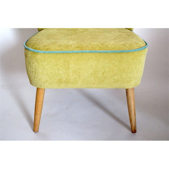 Image 1 of Ensemble de 4 chaises de dame vintage avec pouf, 1960s