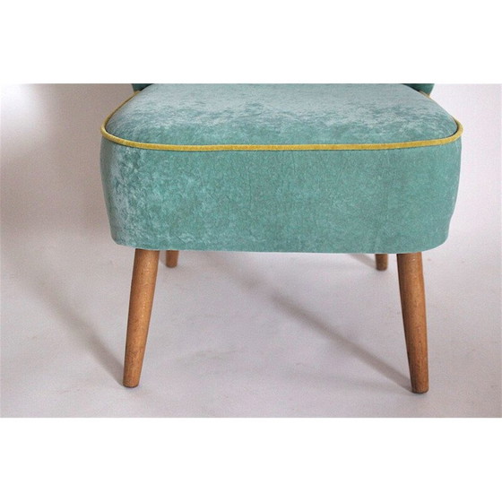 Image 1 of Ensemble de 4 chaises de dame vintage avec pouf, 1960s