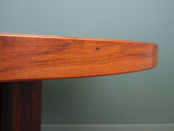 Image 1 of Table ronde en bois de rose, Design danois, 1970S, Designer : Johannes Andersen, Production : Hans Bech