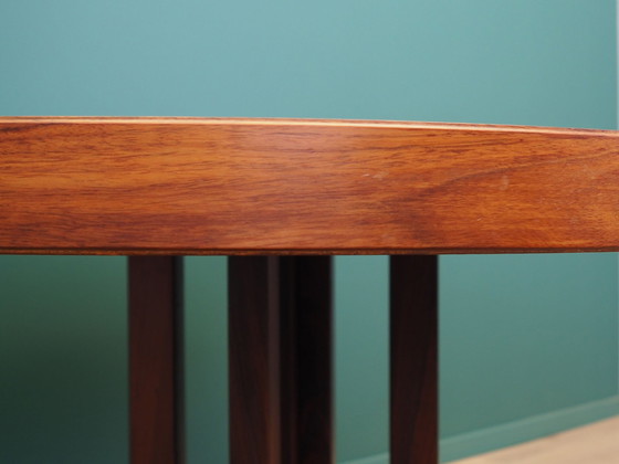 Image 1 of Table ronde en bois de rose, Design danois, 1970S, Designer : Johannes Andersen, Production : Hans Bech