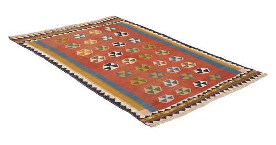 Image 1 of Kilim Fars Kashgaï -Tissé à la main-Utilisé 178 X 127 cm No. 448859