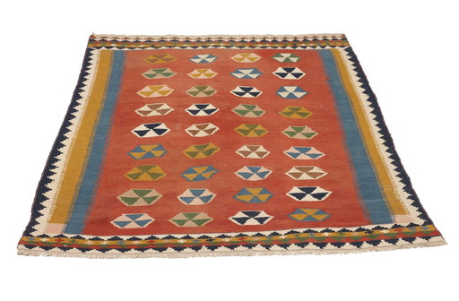 Kilim Fars Kashgaï -Tissé à la main-Utilisé 178 X 127 cm No. 448859