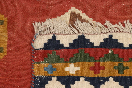 Image 1 of Kilim Fars Kashgaï -Tissé à la main-Utilisé 178 X 127 cm No. 448859