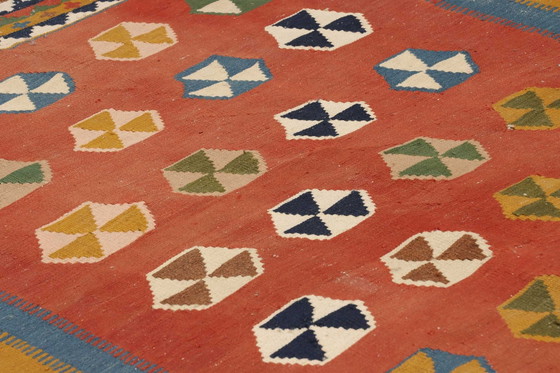 Image 1 of Kilim Fars Kashgaï -Tissé à la main-Utilisé 178 X 127 cm No. 448859