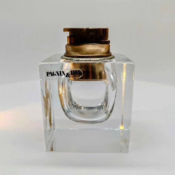 Image 1 of Briquet 1960S en verre de Murano par Pagnin & Bon avec finition artisanale en or 24K. Fabriqué en Italie.