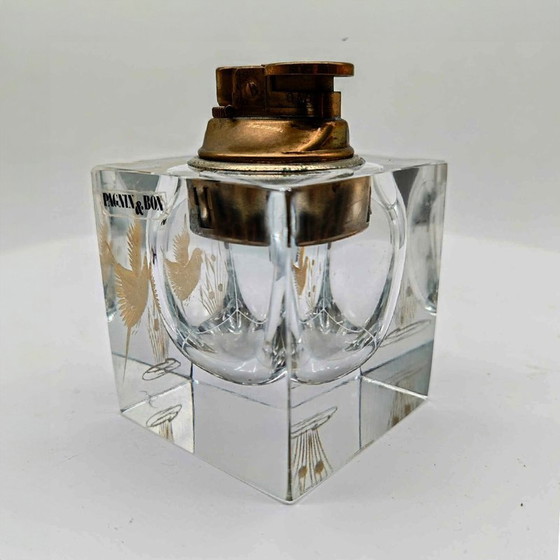 Image 1 of Briquet 1960S en verre de Murano par Pagnin & Bon avec finition artisanale en or 24K. Fabriqué en Italie.