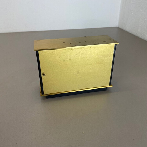 Image 1 of Horloge de table vintage en métal et laiton par Diehl Dilectron, Allemagne 1960s