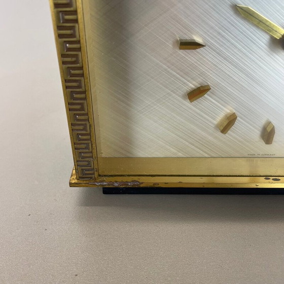 Image 1 of Horloge de table vintage en métal et laiton par Diehl Dilectron, Allemagne 1960s
