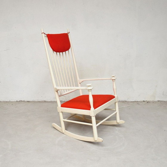 Image 1 of Vintage Rocking chair Isabella Suède 1960s