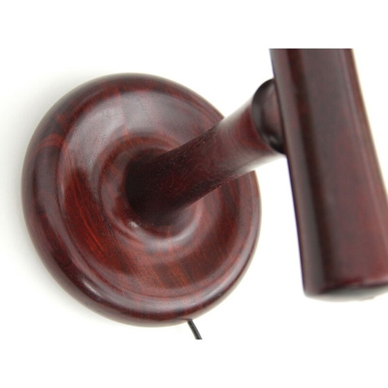 Image 1 of Lampe murale vintage en bois de rose Dyrlund