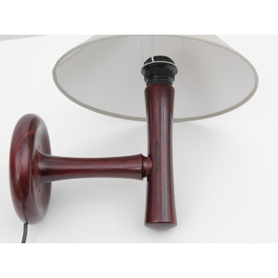 Image 1 of Lampe murale vintage en bois de rose Dyrlund