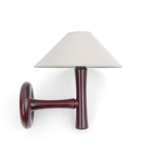 Image 1 of Lampe murale vintage en bois de rose Dyrlund