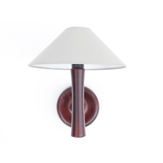 Image 1 of Lampe murale vintage en bois de rose Dyrlund