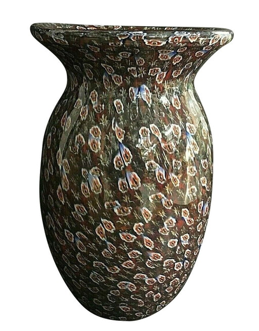 Vase avec murrine en verre de Murano par Silvano Signoretto pour Mazzucato, années 60