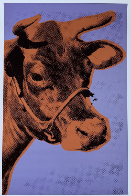 Andy Warhol : "Vache : violet et orange, 1971".