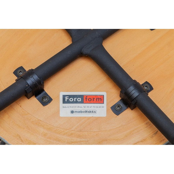 Image 1 of Ensemble de 4 tabourets de pied industriels en fer forgé vintage par Foraform, Norvège années 1980