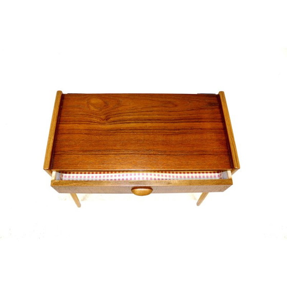 Image 1 of Table de chevet vintage en teck et chêne, Suède 1960