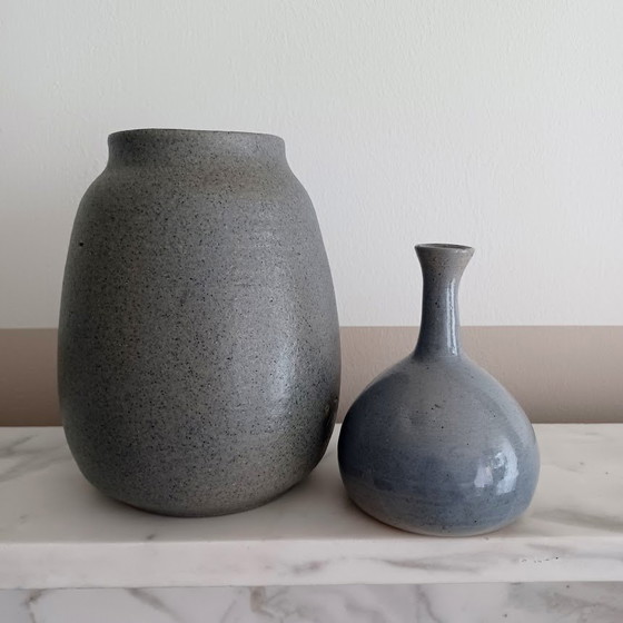 Image 1 of Ensemble de vases en céramique faits à la main. Pièces uniques.