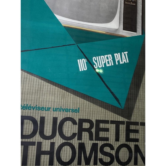 Image 1 of Affiche publicitaire vintage Ducretet Thomson, France 1960