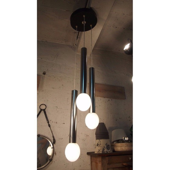 Image 1 of Suspension italienne vintage "waterfall" par Reggiani,1960