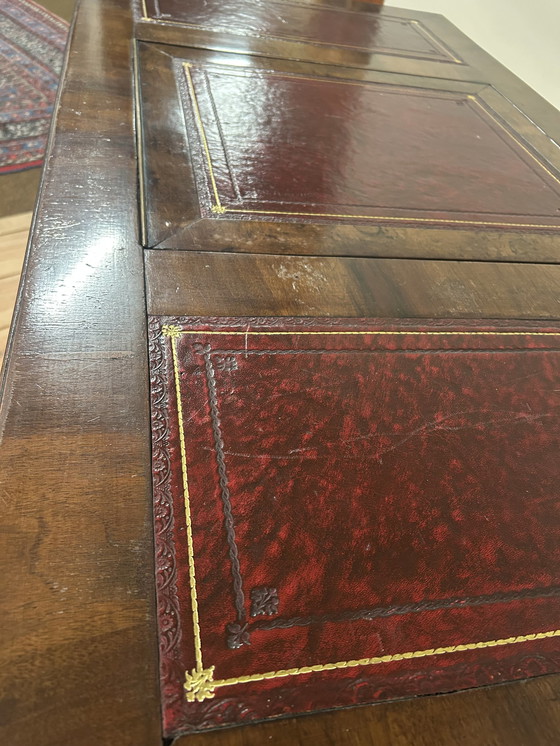 Image 1 of Bureau vintage anglais unique avec tiroirs coulissants