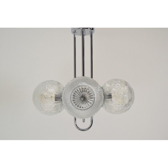 Image 1 of Paire de lustres chromés du milieu du siècle par Instala Decin, Tchécoslovaquie, années 1970