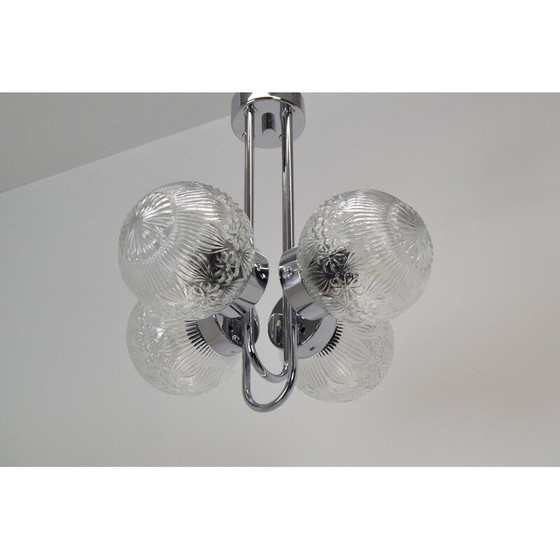 Image 1 of Paire de lustres chromés du milieu du siècle par Instala Decin, Tchécoslovaquie, années 1970