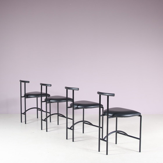 Image 1 of Ensemble de 4 chaises de salle à manger "Tokyo" par Rodney Kinsman pour Bieffeplast, Italie 1980