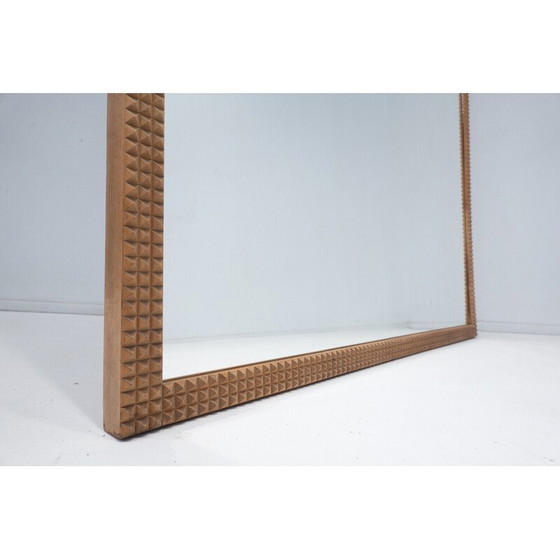 Image 1 of Miroir en bois italien du milieu du siècle, années 1940